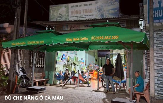 dù che nắng ở cà mau