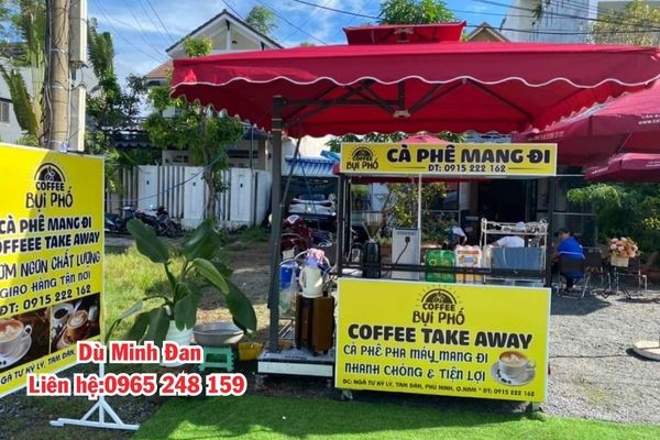 bán dù che nắng quán cafe