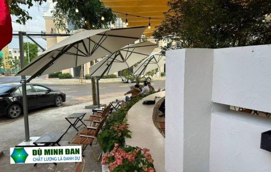 dù che nắng quán cafe tại vinh