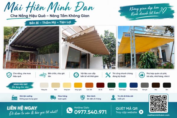 mái hiên che ở long khánh