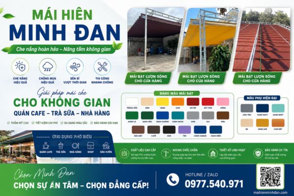 mái hiên che ở quận 2